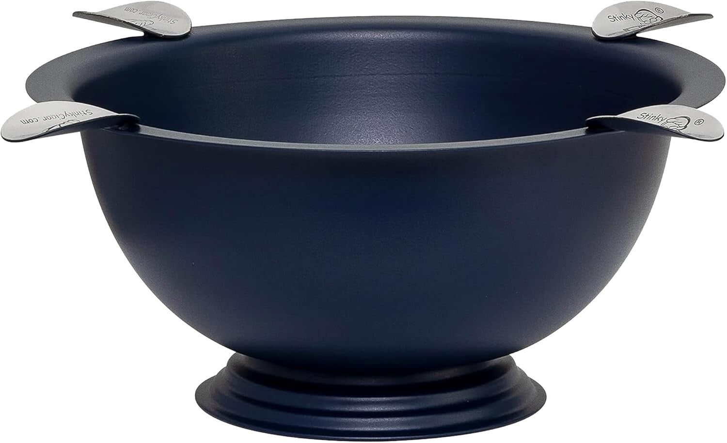 Sleek 8-Inch Matte Blue Ashtray with 4 Stirrups – Perfect for Indoor/Outdoor Use