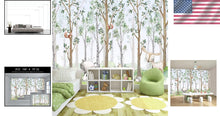 Load image into Gallery viewer, Durable Cartoon Animals Watercolor Wallpaper for Boys' and Girls' Rooms