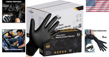Load image into Gallery viewer, Disposable Black Nitrile Gloves, 6-Mil Strong &amp; Puncture-Resistant Protection