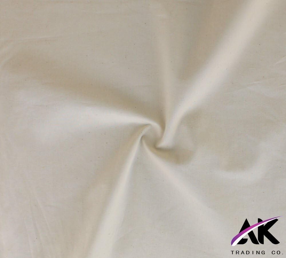 Continuous Length 60" Natural Cotton Muslin, Perfect for Fashion & Home Projects