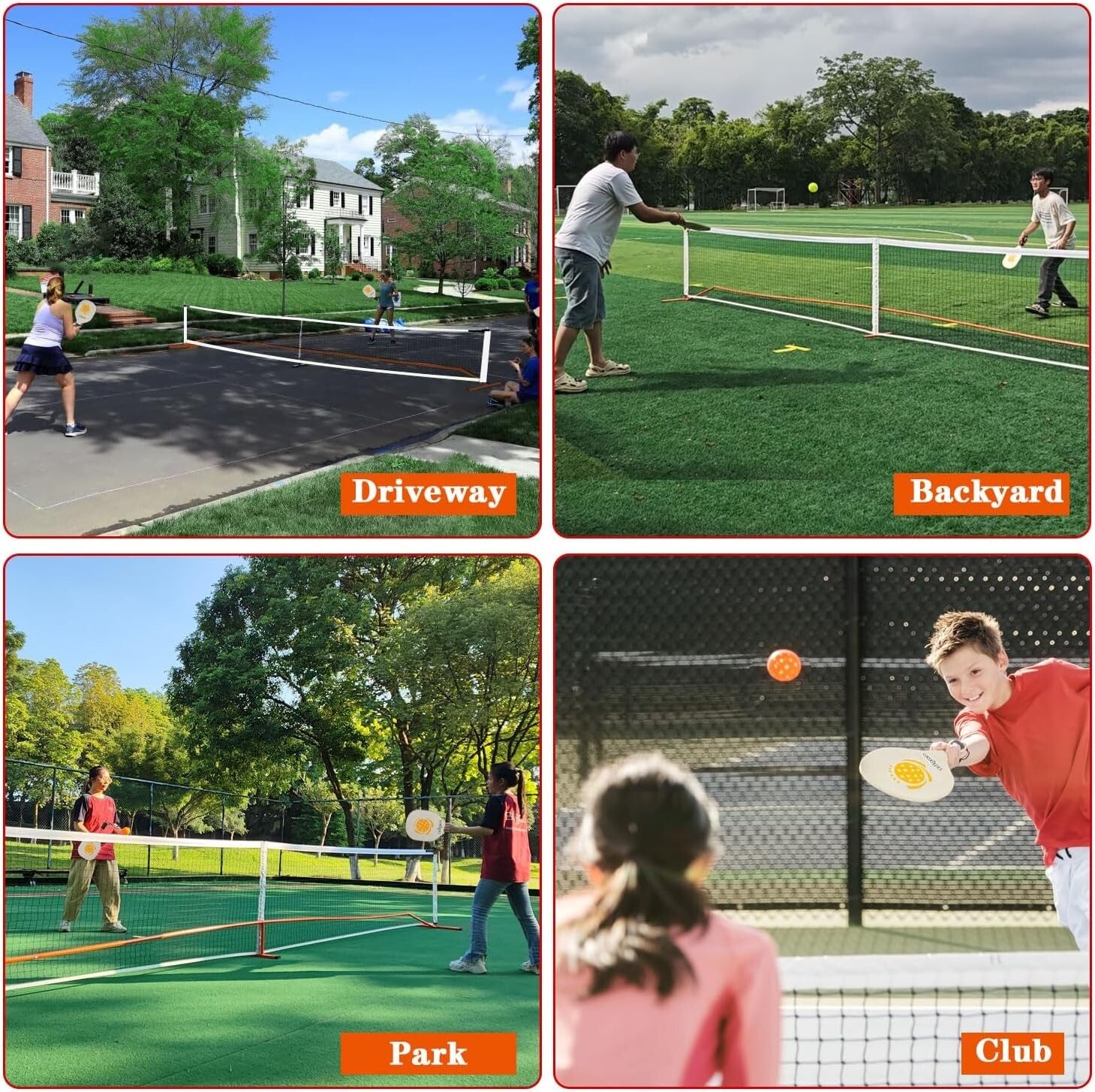 Complete 22FT Regulation Pickleball Set with Paddles & Carry Bag for Outdoor Fun