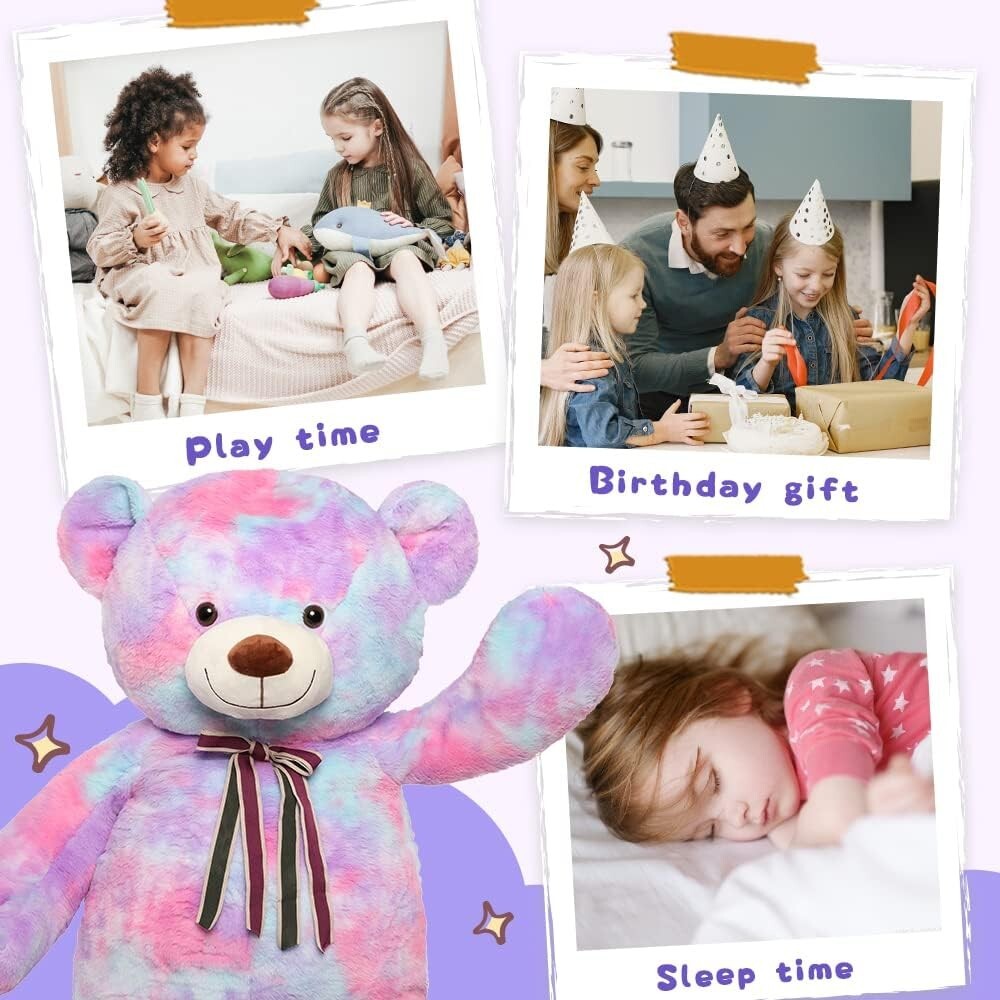 Tezitour 52-Inch Giant Plush Teddy Bear - Ideal Gift for Children and Girlfriend