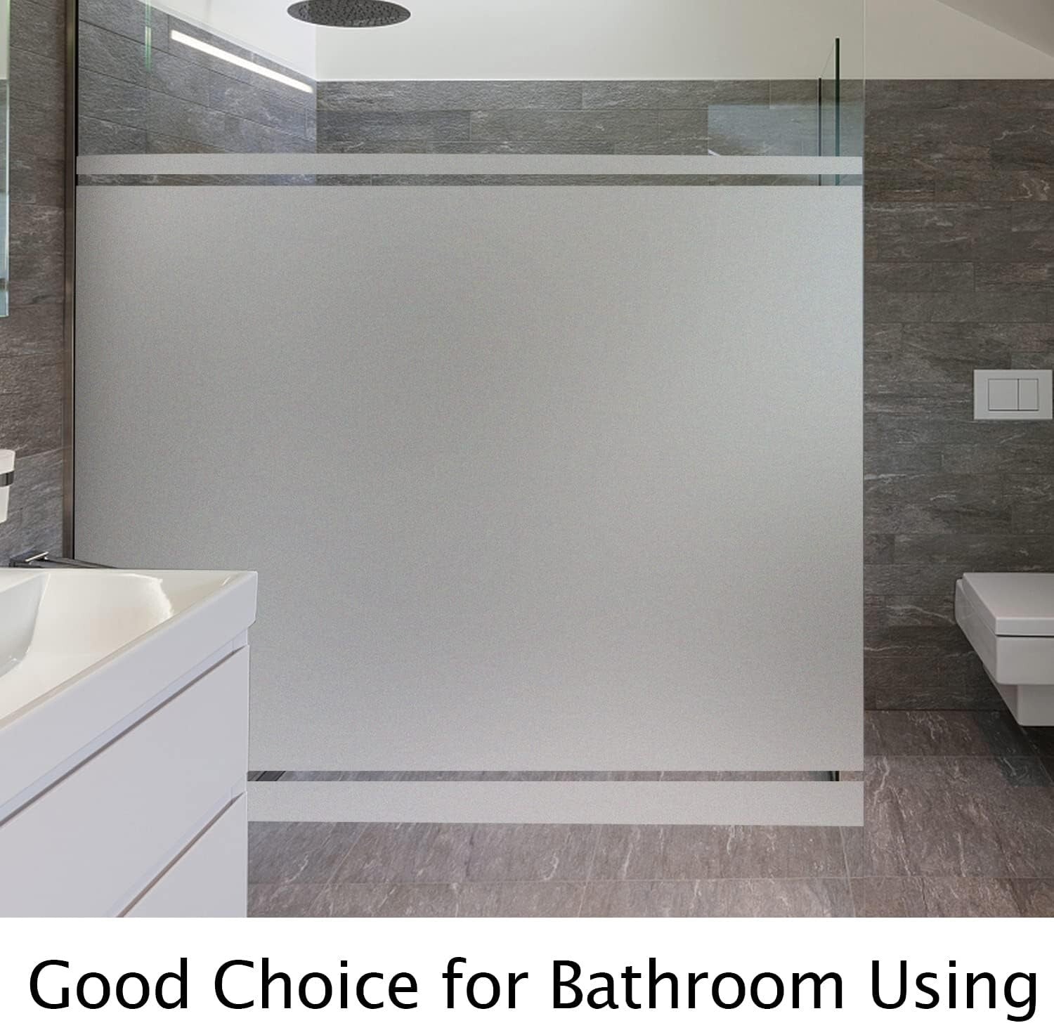 Frosted Window Privacy Film - UV Blocking, Heat Control, Easy Static Cling