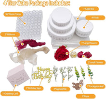 Load image into Gallery viewer, Premium Money Flower Cake GiftBox with Artificial Roses - 4 Tier Celebration