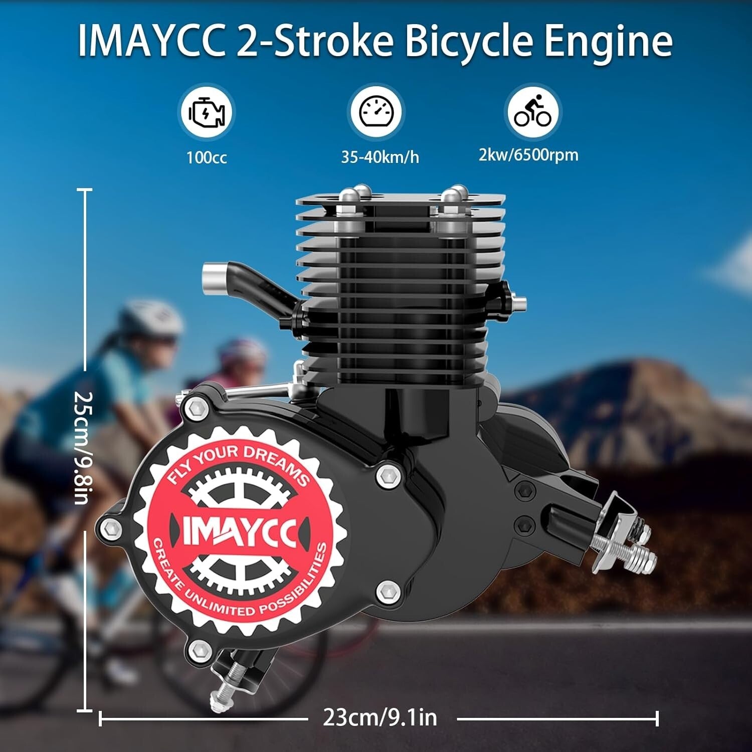 2-Stroke Gas Bicycle Engine Kit for 26-28" Bikes - Enhance Your Ride Today!