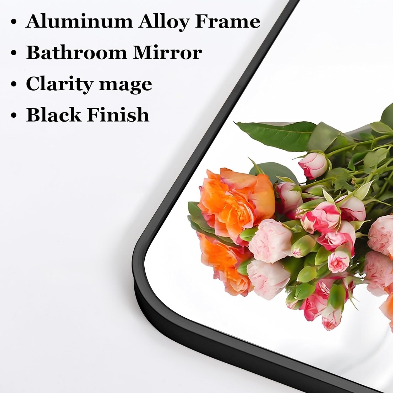 Modern 36" x 48" Decorative Mirror with Rustproof Frame - Perfect for Any Room