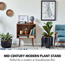 Load image into Gallery viewer, Eco-Friendly Bamboo Plant Stand - 14.9 Inch Mid Century Design for Large Pots