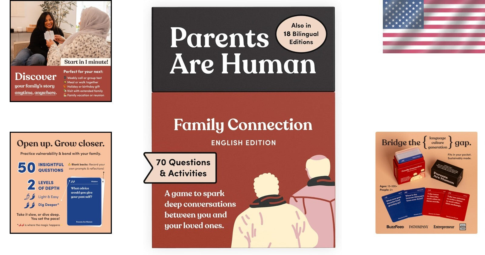 Durable Multi-Language Relationship Building Cards for Families & Teens