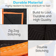 Load image into Gallery viewer, Multi-Purpose Heavy Duty Moving Blankets 12 Count - Black/Orange Style