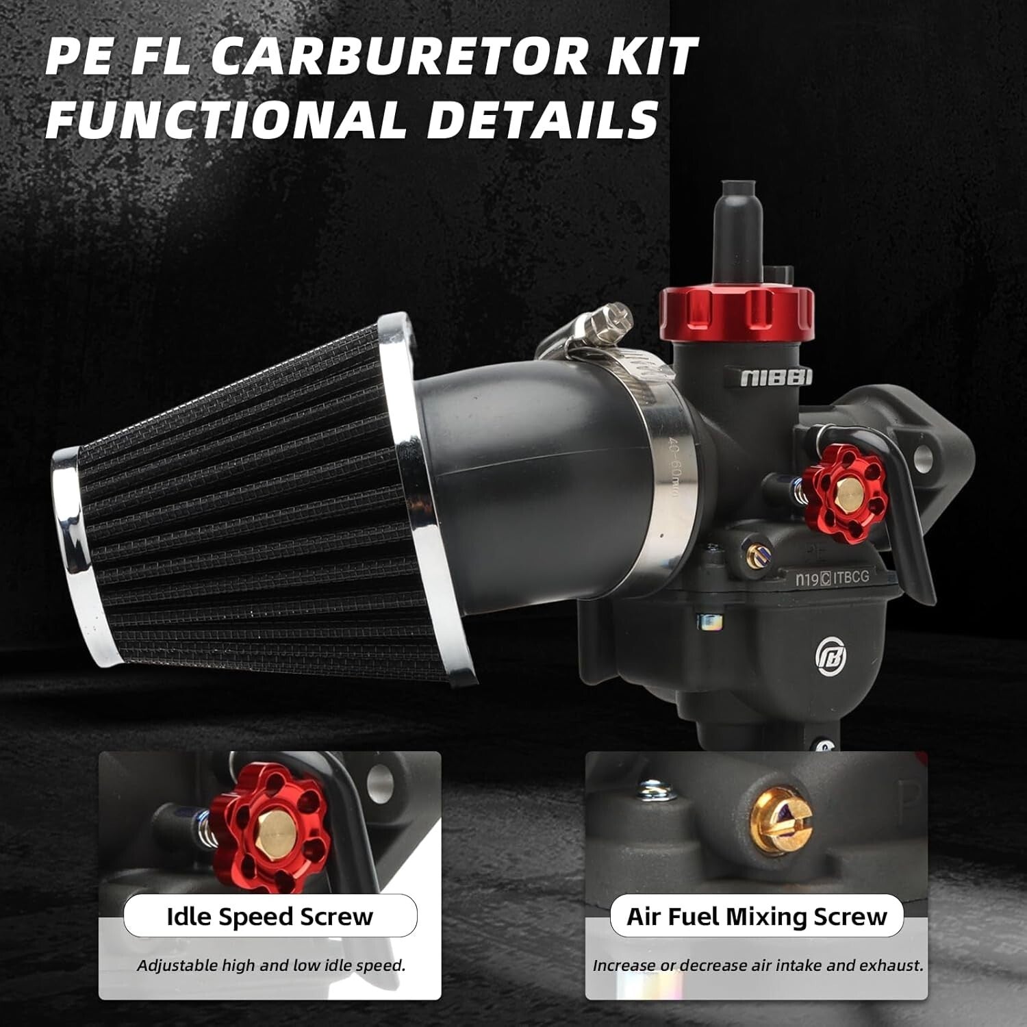 19mm PE Carburetor Kit - Upgrade Your Dirt Bike with Anodized Performance