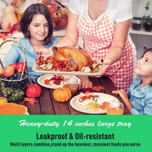 Load image into Gallery viewer, Heavy-Duty 14 Inch Compostable Food Trays - 100 Pack Natural Sugarcane Plates