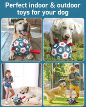 Load image into Gallery viewer, Soft but Sturdy 10-Inch Dog Soccer Ball with Grip Straps – Perfect Birthday Gift