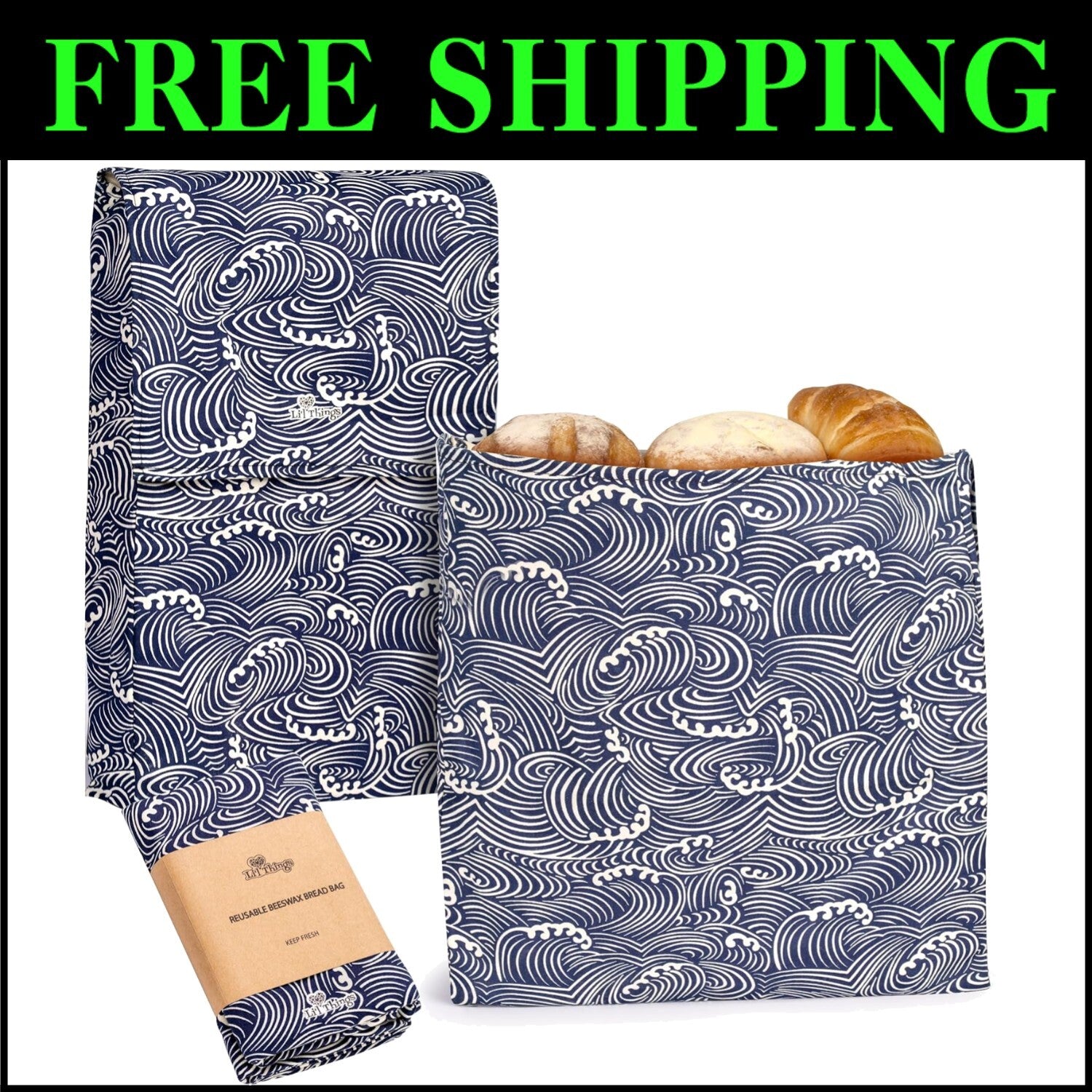 Sustainable Beeswax Bread Storage Bags - Extend Freshness, Reduce Plastic Waste