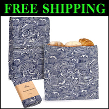 Load image into Gallery viewer, Sustainable Beeswax Bread Storage Bags - Extend Freshness, Reduce Plastic Waste