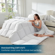Load image into Gallery viewer, Luxury Microfiber Alaskan King Comforter 120''x132'' - Family-Friendly Softness