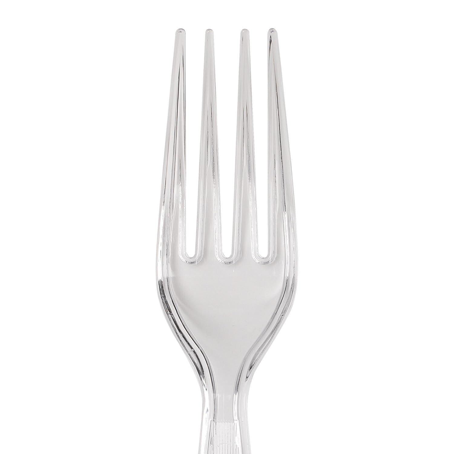 Elegant Clear Polystyrene Forks by Dixie - 7.13'' for Fine Events, 1000 Count