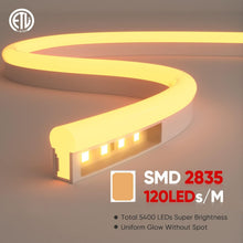 Load image into Gallery viewer, ETL-Listed 150FT LED Neon Rope Lights - 3000K Warm White, Waterproof &amp; Flexible