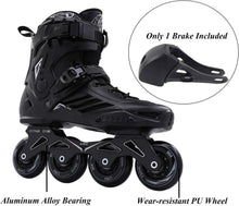 Load image into Gallery viewer, High-Performance Black Inline Skates for Expert Unisex Skating - Size 8.5/9.5