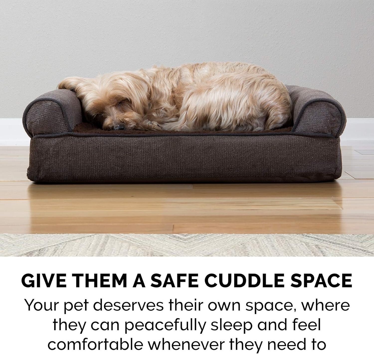 Comfortable Orthopedic Dog Bed, Coffee - Jumbo Plus Size for Dogs up to 125 lbs