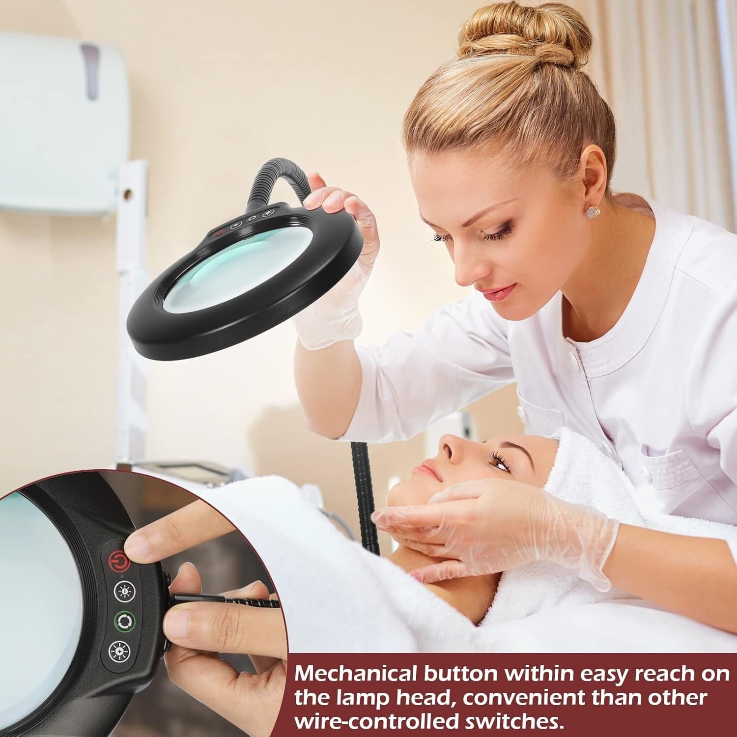 10X Magnifying Lamp with Light & 24" Gooseneck - Hands-Free Crafting Solution