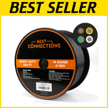 Load image into Gallery viewer, Premium 100 Feet 4-Conductor Trailer Wire – Durable 14 Gauge CCA Insulated Cable