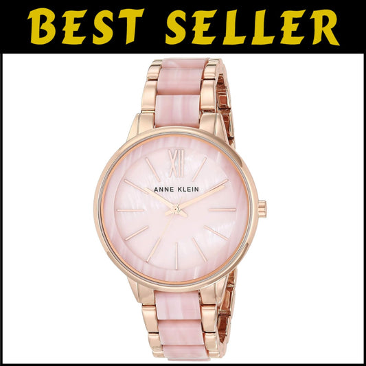 Luxury Women's Bracelet Watch in Rose Gold & Pink Resin - 100 ft Water Resistant