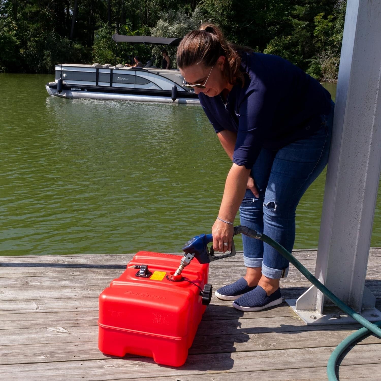 9-Gallon Portable Marine Fuel Container with Vented Cap - Safe & Reliable