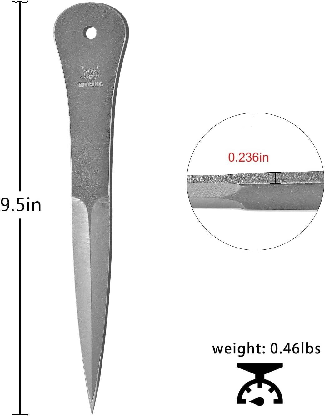 Accurate 9.5 Inch Throwing Spikes - Lightweight & Versatile for All Skill Levels