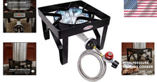Load image into Gallery viewer, 200K BTU Heavy-Duty Propane Burner with Adjustable Regulator for Outdoor Cooking
