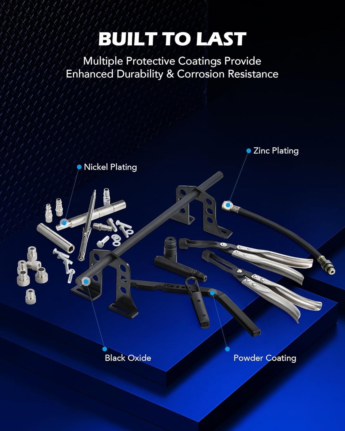 Universal Heavy-Duty Engine Valve Spring Compressor Tool with Storage Case