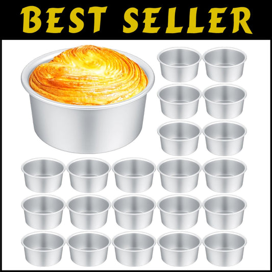 Oven Safe Mini Round Cake Pans - 35 Pcs Nonstick & Leakproof for Perfect Cakes