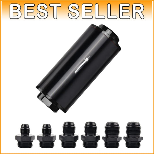 Durable 10 Micron Fuel Filter for Gasoline, Diesel & E85 - AN6/AN8/AN10 Equipped