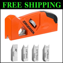 Load image into Gallery viewer, Smooth Edge Chamfer Plane with 4 Interchangeable Blades for Woodworking
