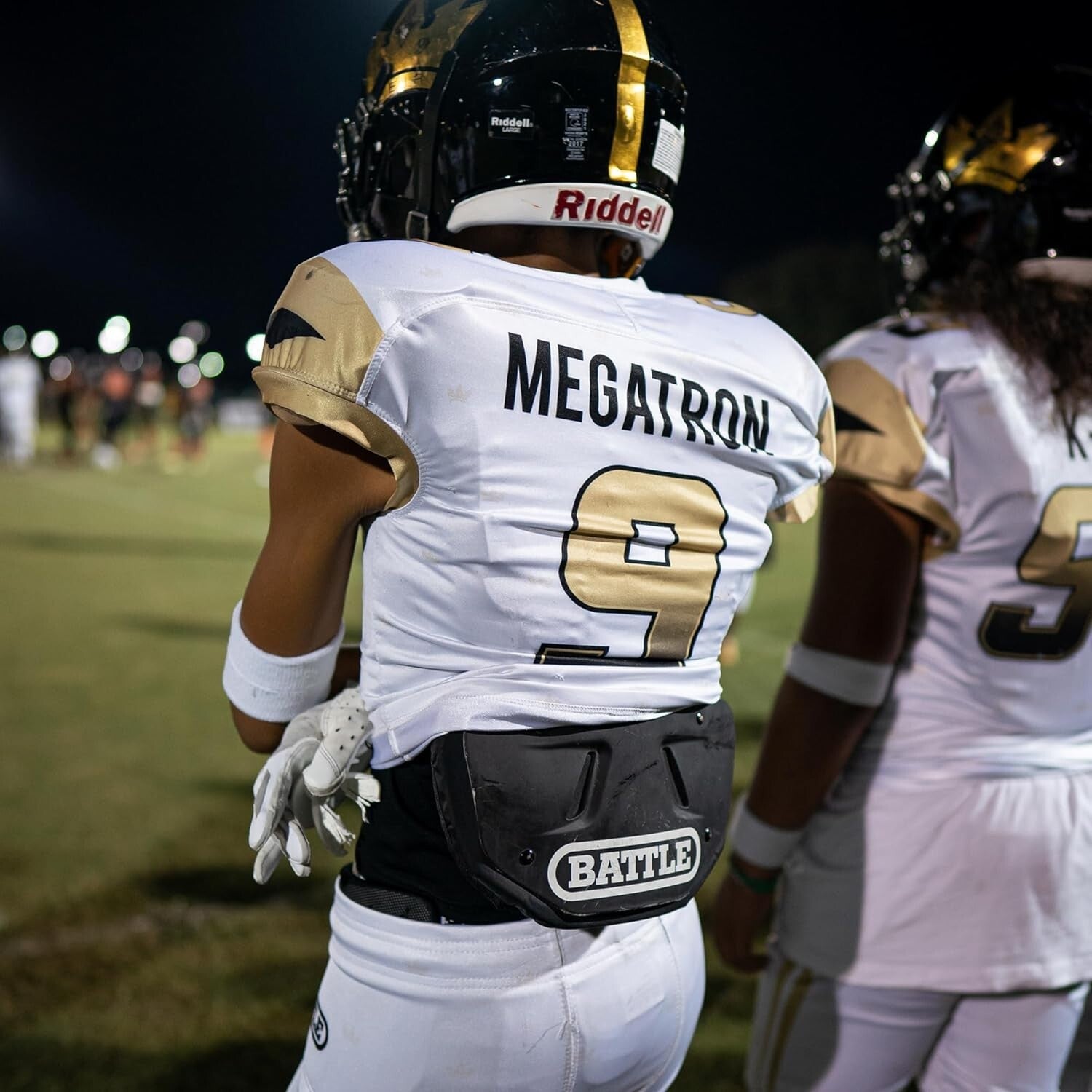 Durable Hard Shell Football Back Protector with Installation Hardware Included