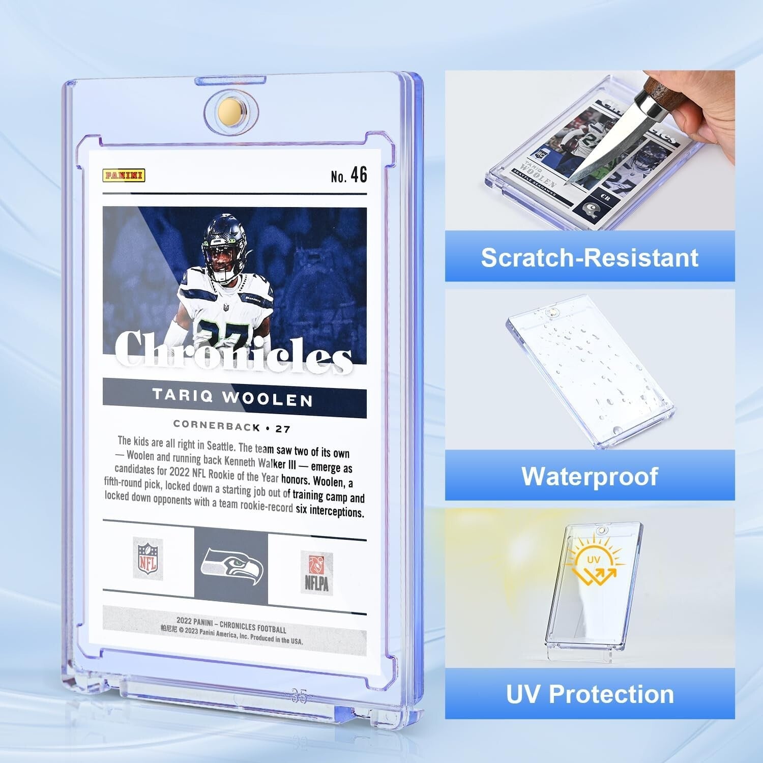 120-Count Magnetic Card Holder with U-V Protection for Sports & Trading Cards