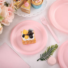 Load image into Gallery viewer, MirthMood 350-Piece Pink Party Set - Plates, Cups &amp; Cutlery for 50 Guests