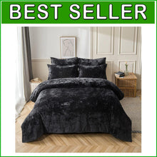 Load image into Gallery viewer, Luxurious Lightweight Queen Comforter Set - Distressed Velvet &amp; Soft Microfiber