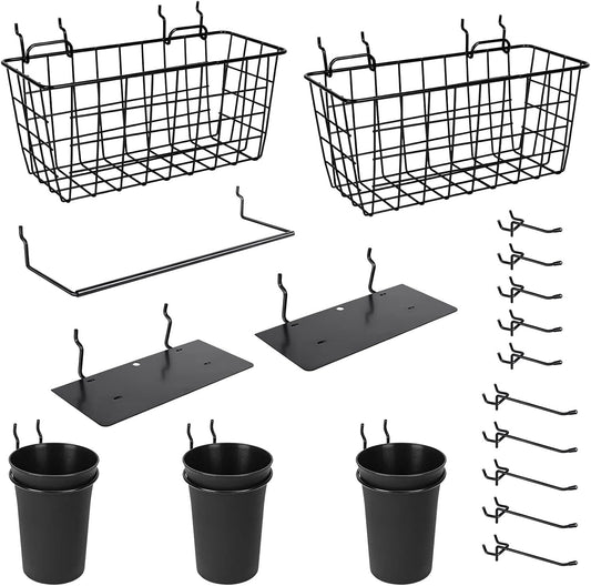 18 Pack Pegboard Hooks Assortment - Rust-Resistant, Adjustable Storage Solutions