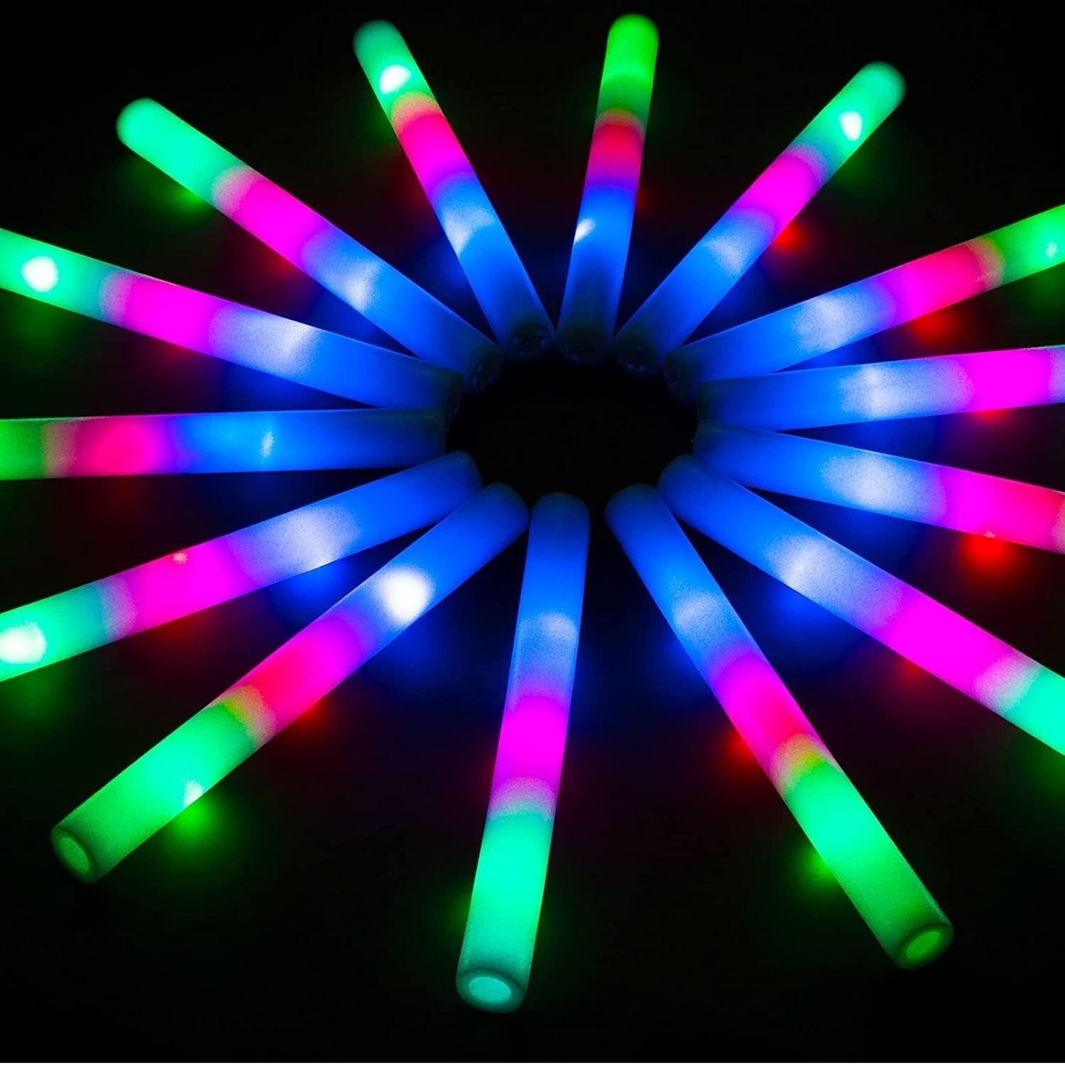 174 LED Glow Sticks Bulk - Eco-Friendly Party Supplies for Halloween & Concerts