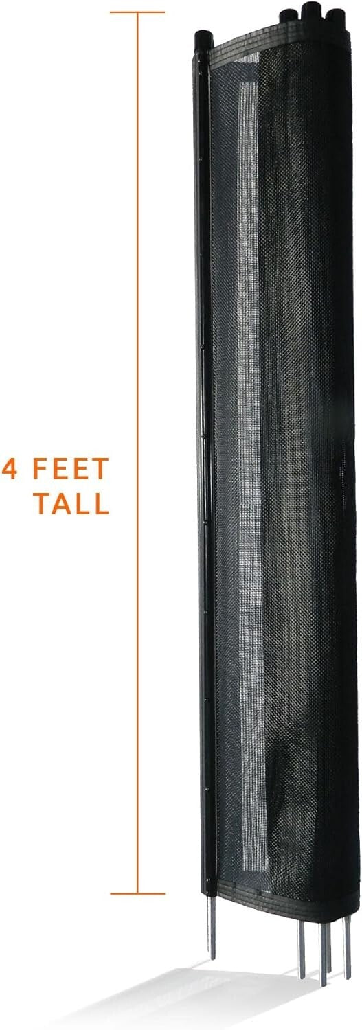 4' Height Mesh Pool Fence DIY Kit - Sturdy Black Safety Solution by Life Saver