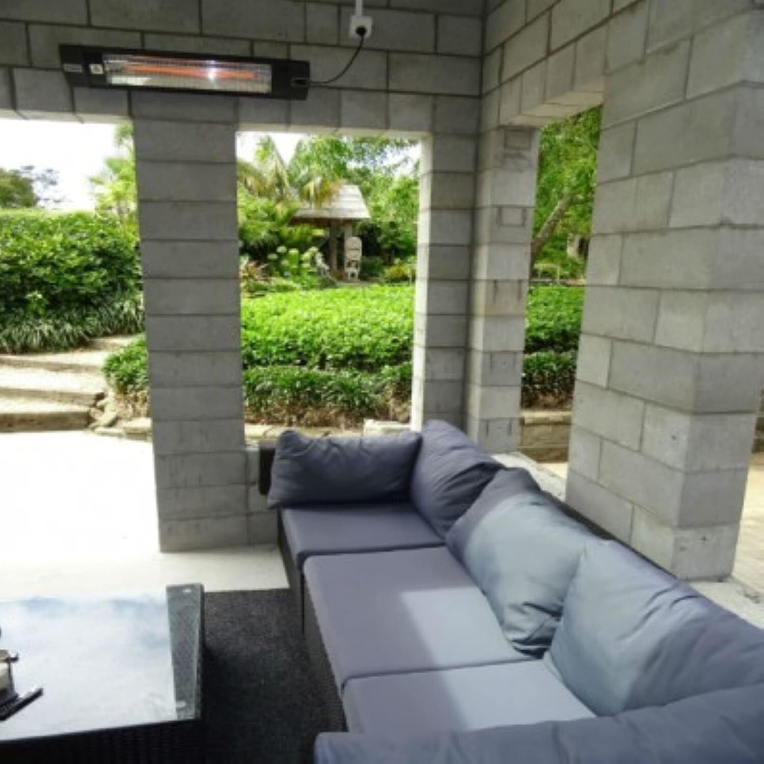 Dr Infrared 1500W Carbon Infrared Outdoor Heater - Wall & Ceiling Mount, Black