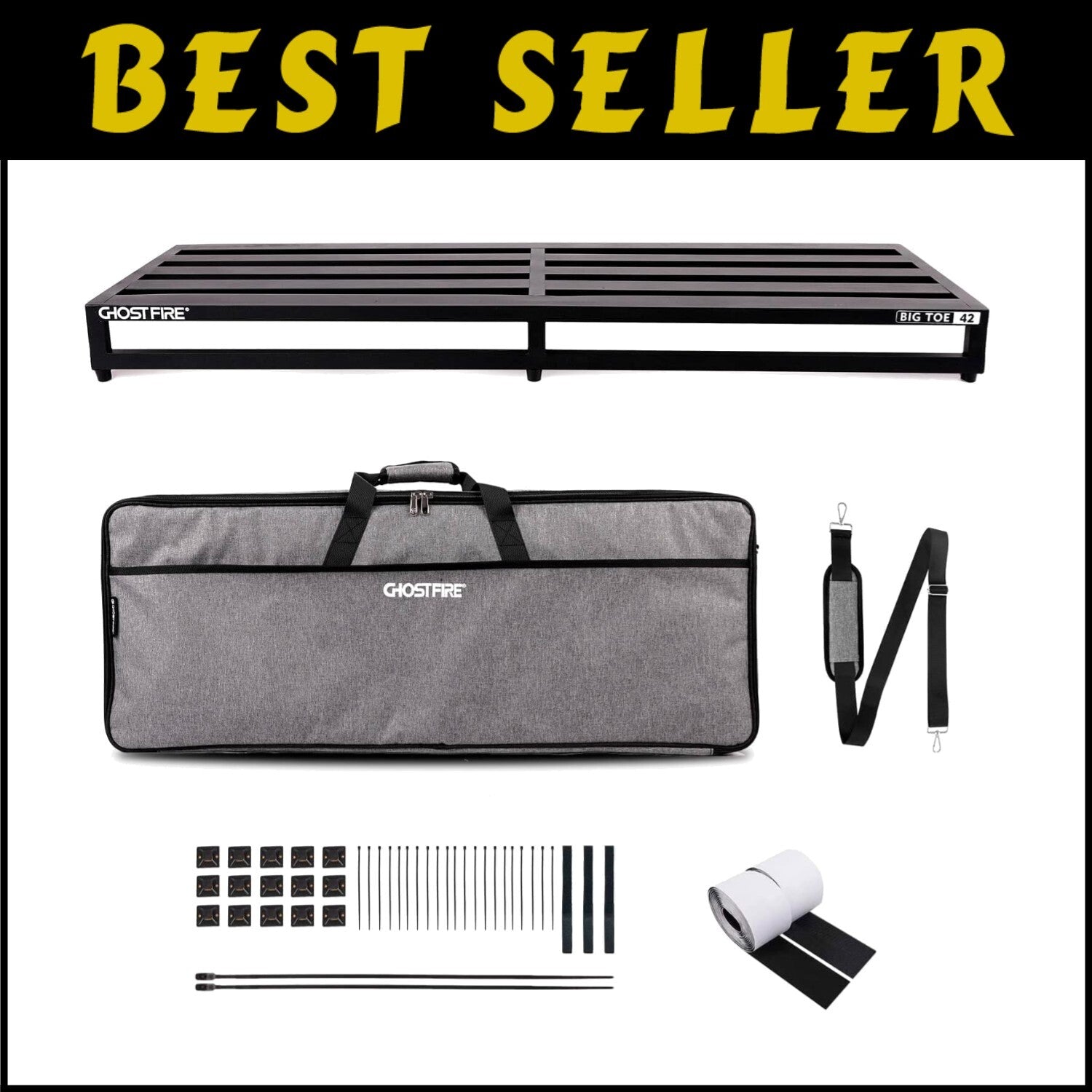 Musician's Dream: V-Big Toe Lightweight Pedal Board with Carry Bag Included