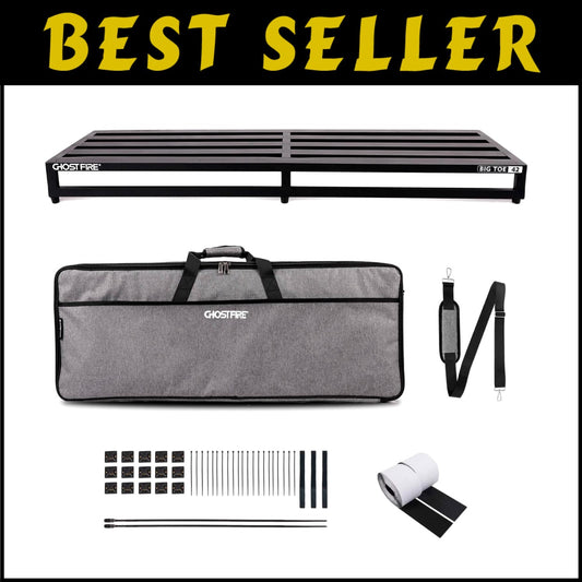 Musician's Dream: V-Big Toe Lightweight Pedal Board with Carry Bag Included