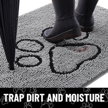 Load image into Gallery viewer, Machine Washable Chenille Dog Door Mat - 70''L x 24''W for Mud-Free Spaces