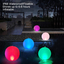 Load image into Gallery viewer, IP68 Waterproof Color Changing Solar LED Pool Lights - 14 Inch Inflatable Set