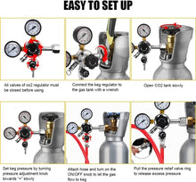 Load image into Gallery viewer, Professional Grade CO2 Regulator for Kegerators - 0-60 PSI Adjustable Control