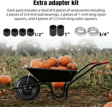 Load image into Gallery viewer, 16-Inch Non-Marking Wheelbarrow Tires: Flat Free, Easy Installation &amp; Adaptable