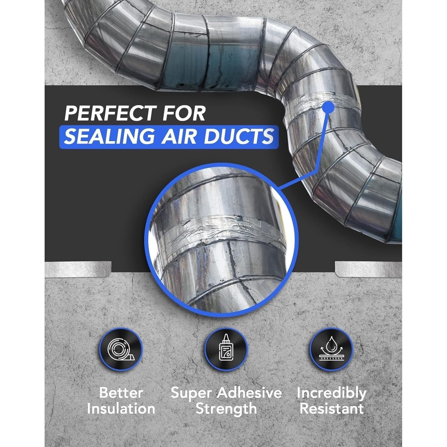 4 Rolls of Premium Aluminum Foil Tape - 2" x 210 Feet for Metal Repair & Sealing