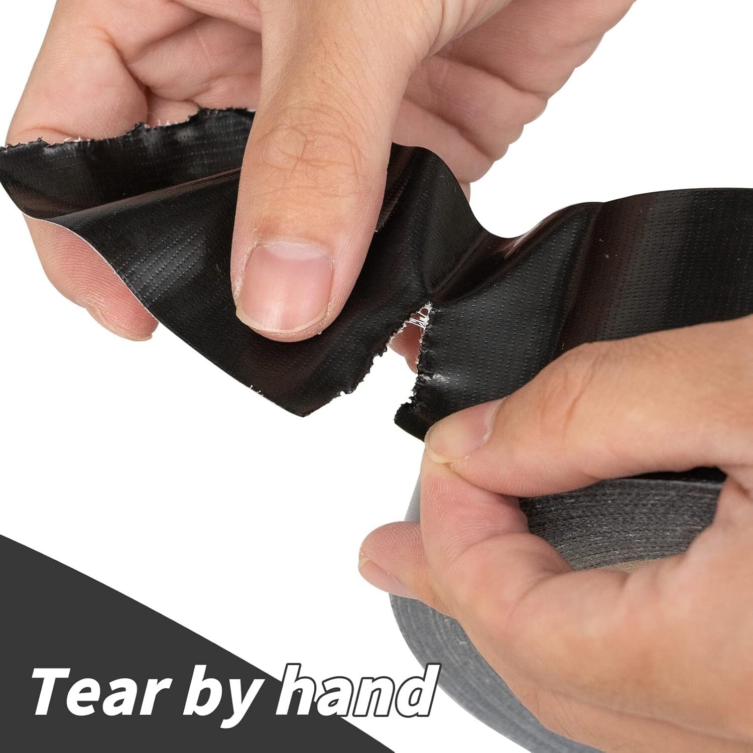 All-Weather 2 Inch Black Duct Tape Bulk - 12 Rolls, Strong Adhesive for Repairs