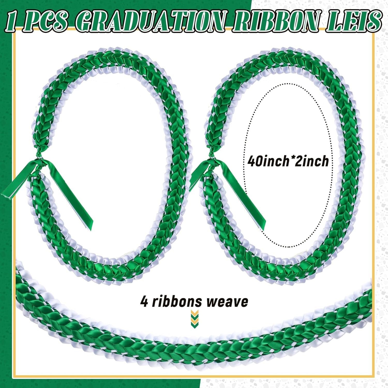 Customizable Graduation Necklace Leis – Elegant Class of 2025 Ribbons with Style